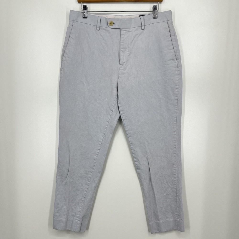 Banana Republic Chino Pants Men's 32x32 Light Blue Tailored Fit Zip Fly Button